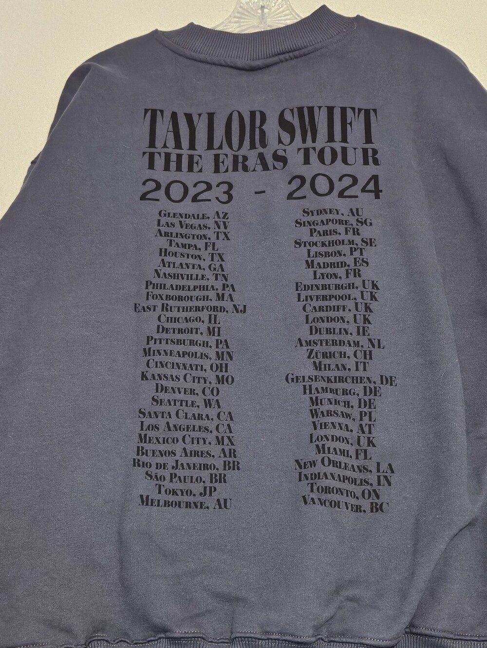 Taylor Swift The Eras Tour 2023-2024 Men's Crewneck Sweatshirt - Charcoal
